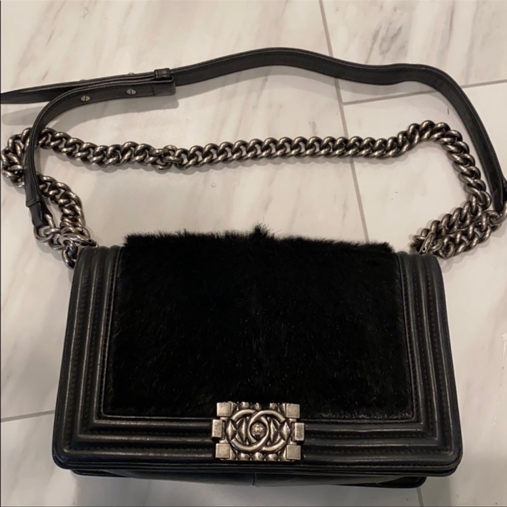 Chanel bag with fur